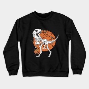 T Rex Halloween Trick Or Treating Dinosaur Crewneck Sweatshirt